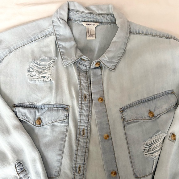 Denim Ripped Shirt - Picture 4 of 6